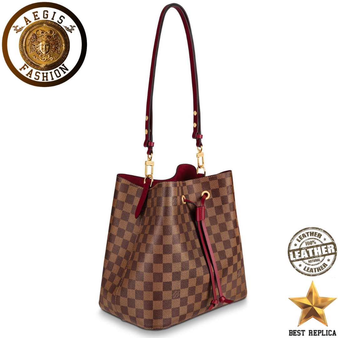 replica damier ebene cherry berry louis vuitton neonoe premium designer handbag buvola