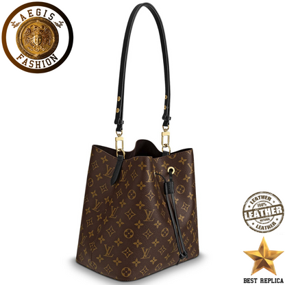 replica monogram canvas black noir louis vuitton neonoe premium designer handbag buvola