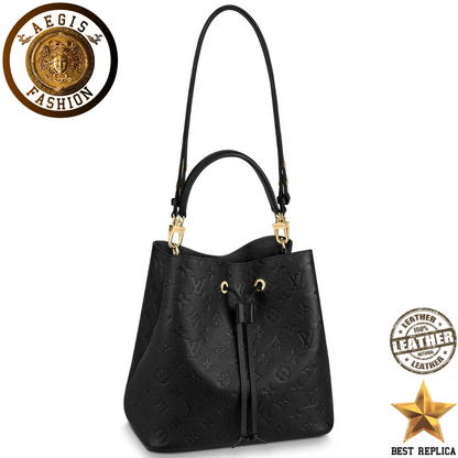 replica louis vuitton neonoe bucket monogram empreinte leather noir black luxury designer handbag buvola