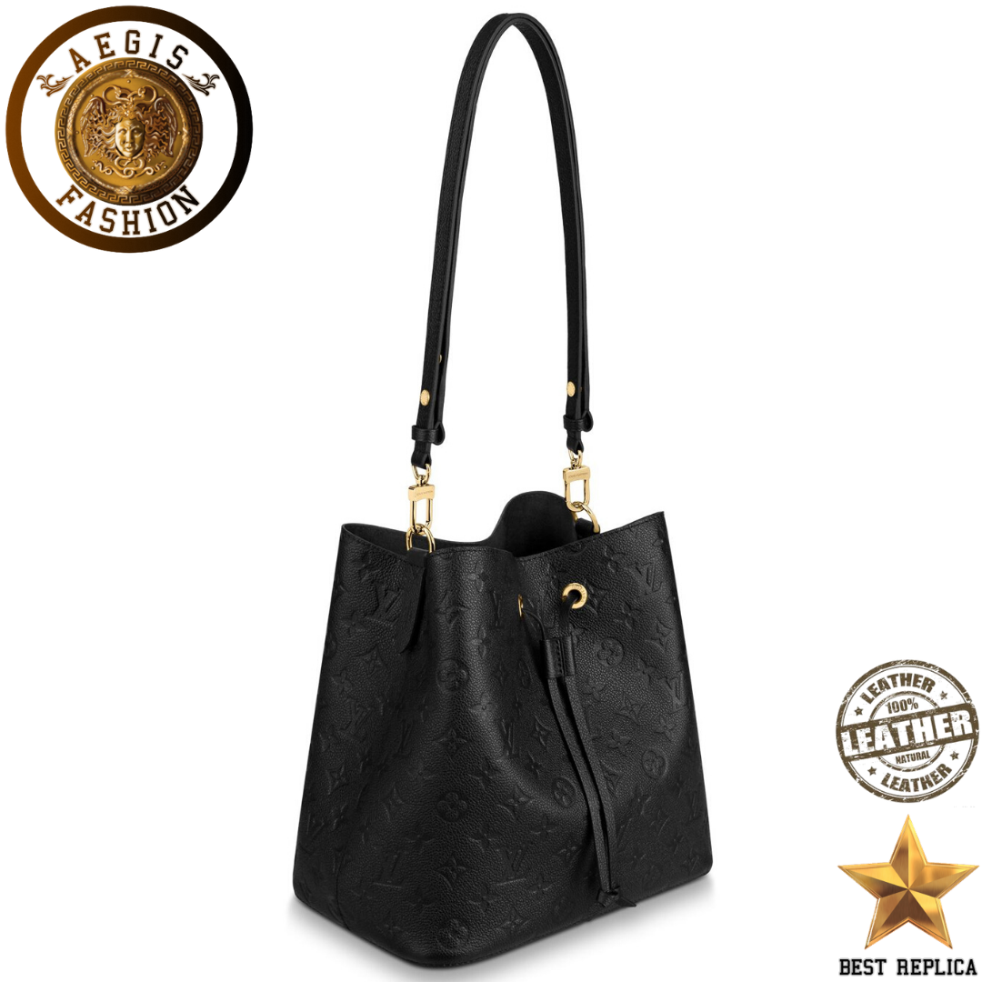 replica monogram empreinte leather noir black louis vuitton neonoe premium designer handbag buvola