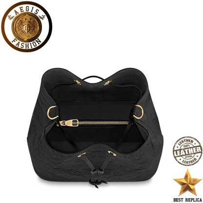 replica louis vuitton neonoe bucket empreinte noir black structured luxury handbag buvola