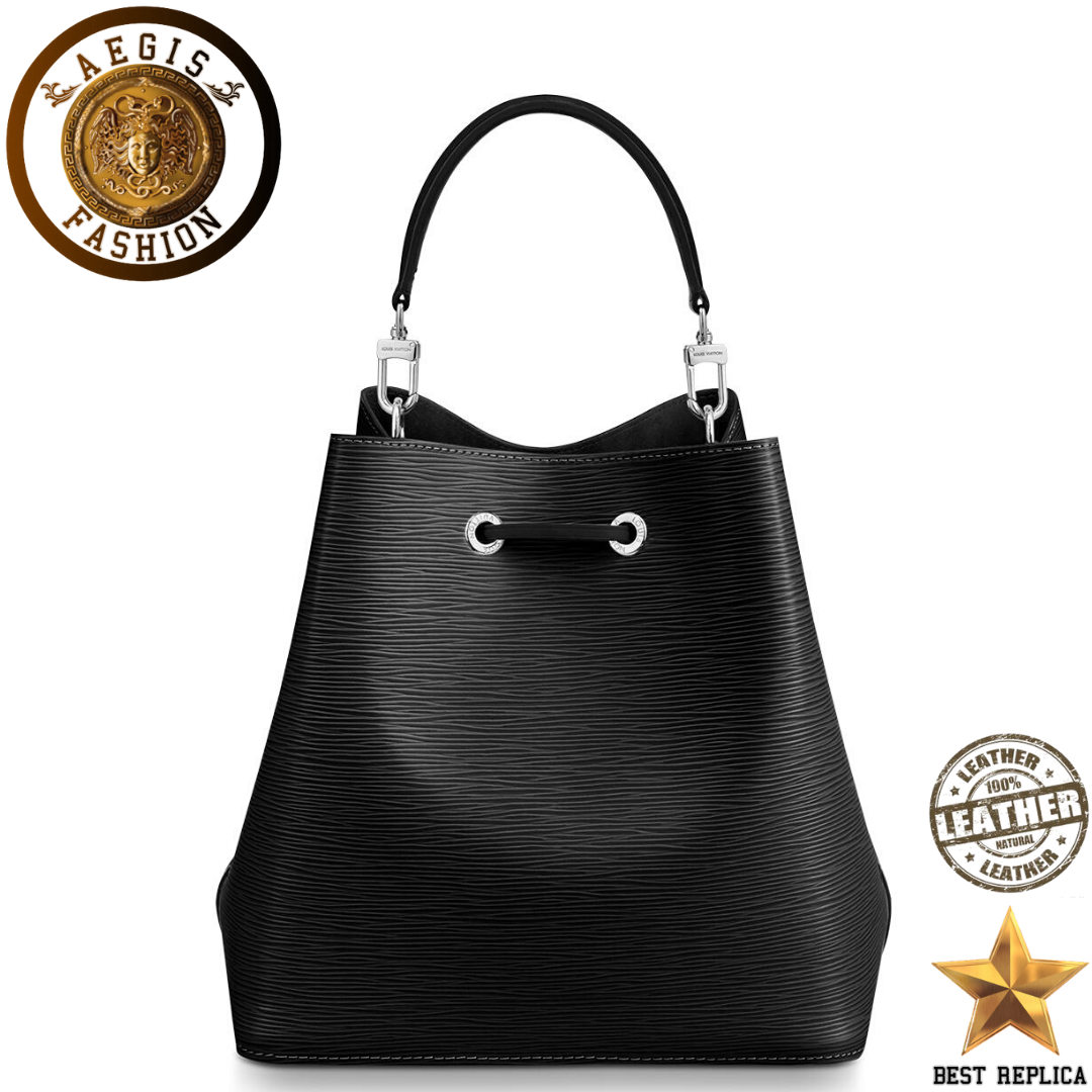 replica epi leather black louis vuitton neonoe mm high end handbag buvola
