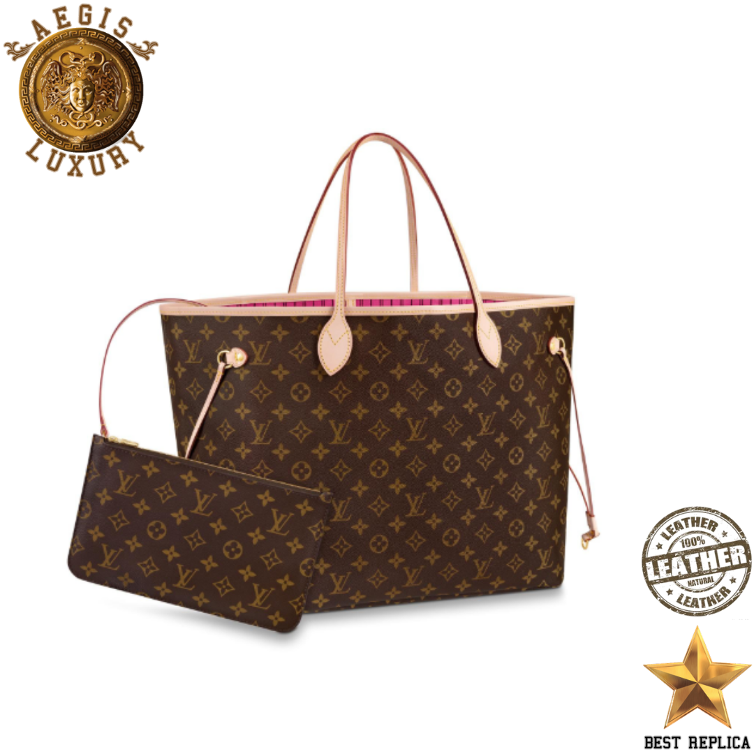 replica louis vuitton neverfull gm pivoine pink monogram canvas iconic extra large luxury bag buvola