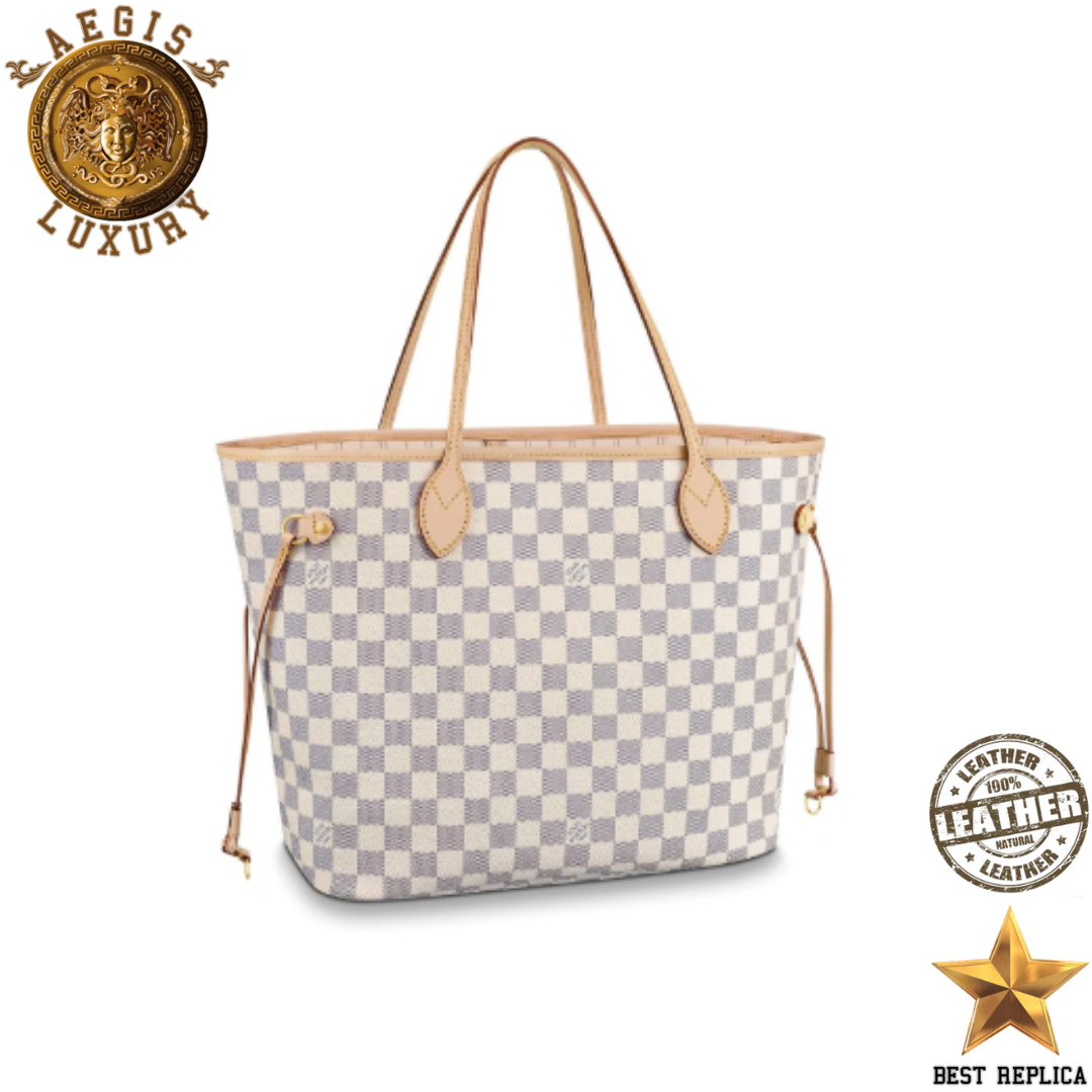 replica neverfull mm damier azur beige louis vuitton classic luxury handbag spacious tote buvola