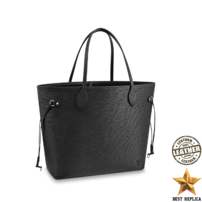 replica neverfull mm epi leather black louis vuitton classic luxury handbag structured tote buvola