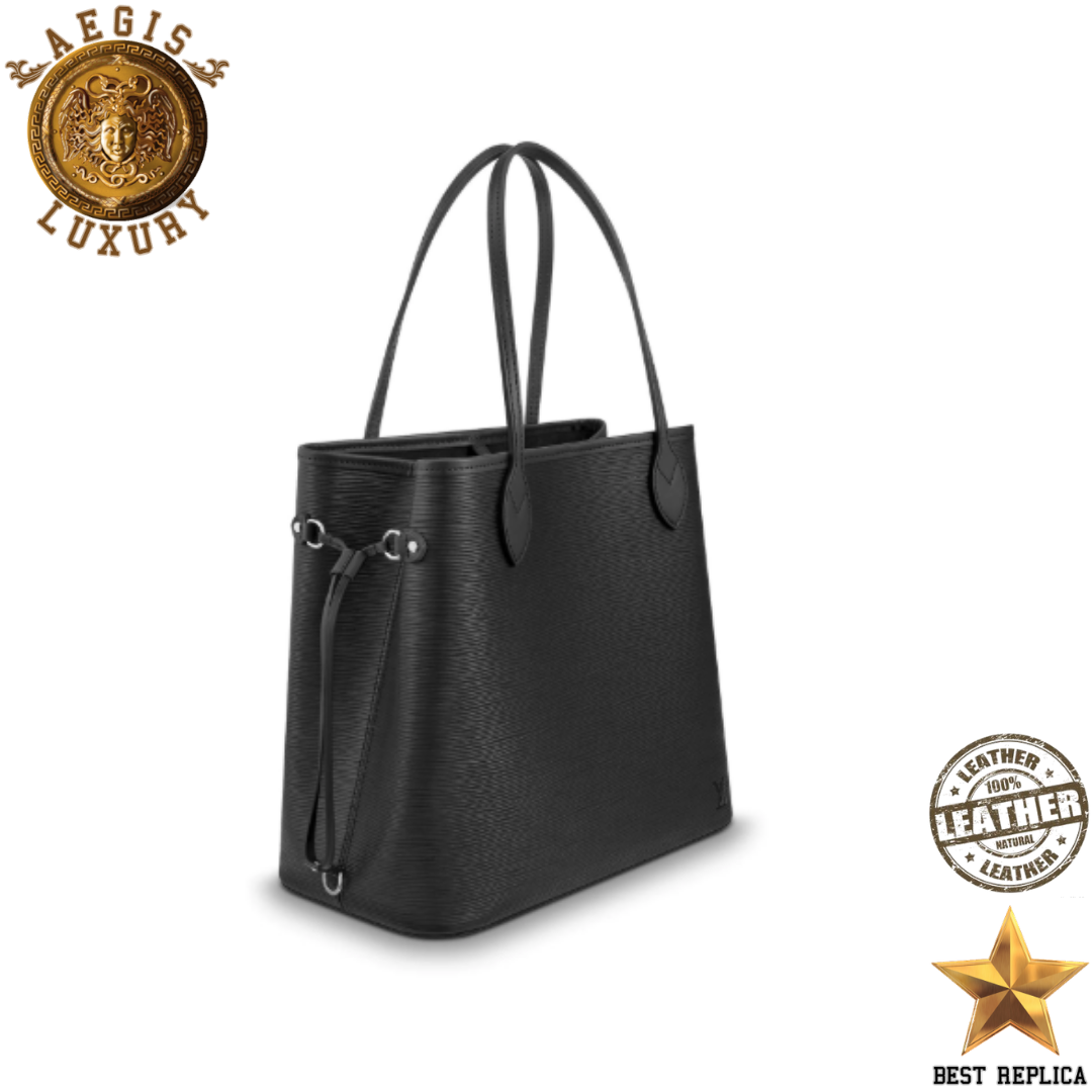 replica lv epi leather black neverfull mm premium designer tote bag elegant style buvola