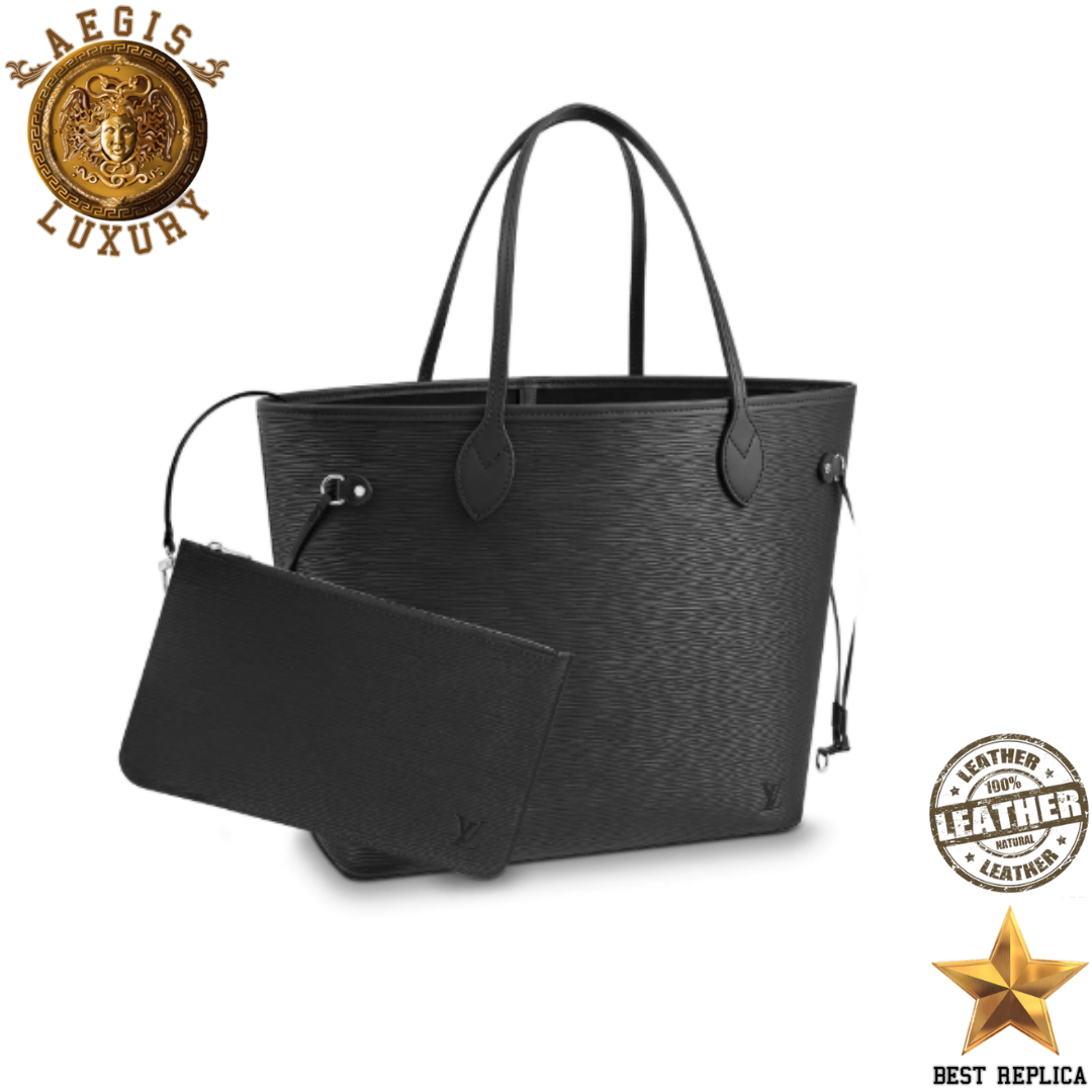 replica epi leather black neverfull mm louis vuitton luxury everyday tote premium craftsmanship buvola