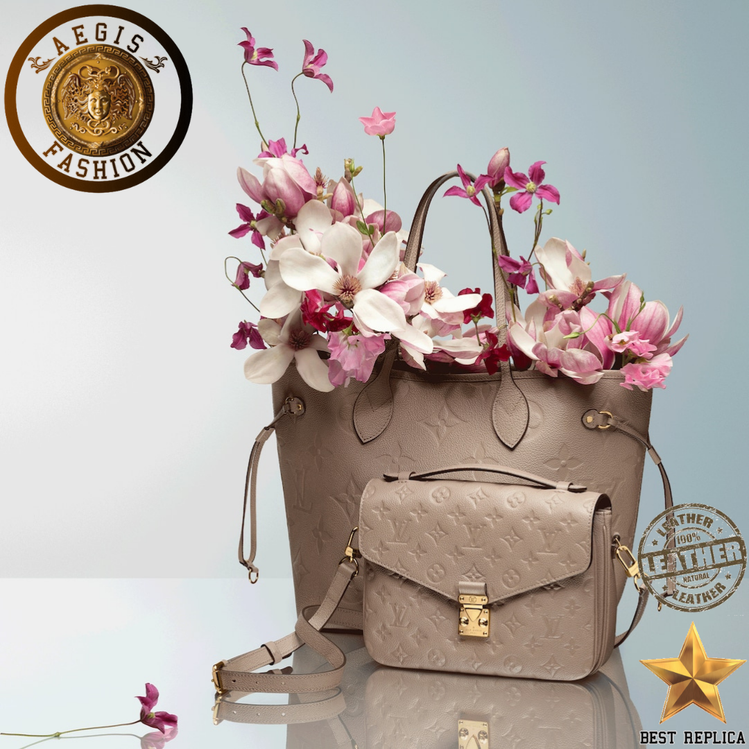 replica louis vuitton neverfull mm empreinte iconic luxury tote bag buvola