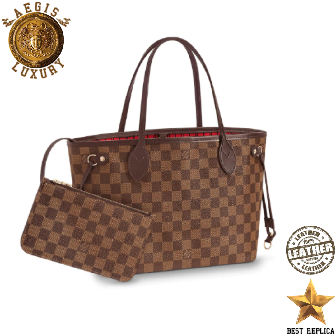replica louis vuitton neverfull pm damier ebene iconic luxury bag timeless design buvola