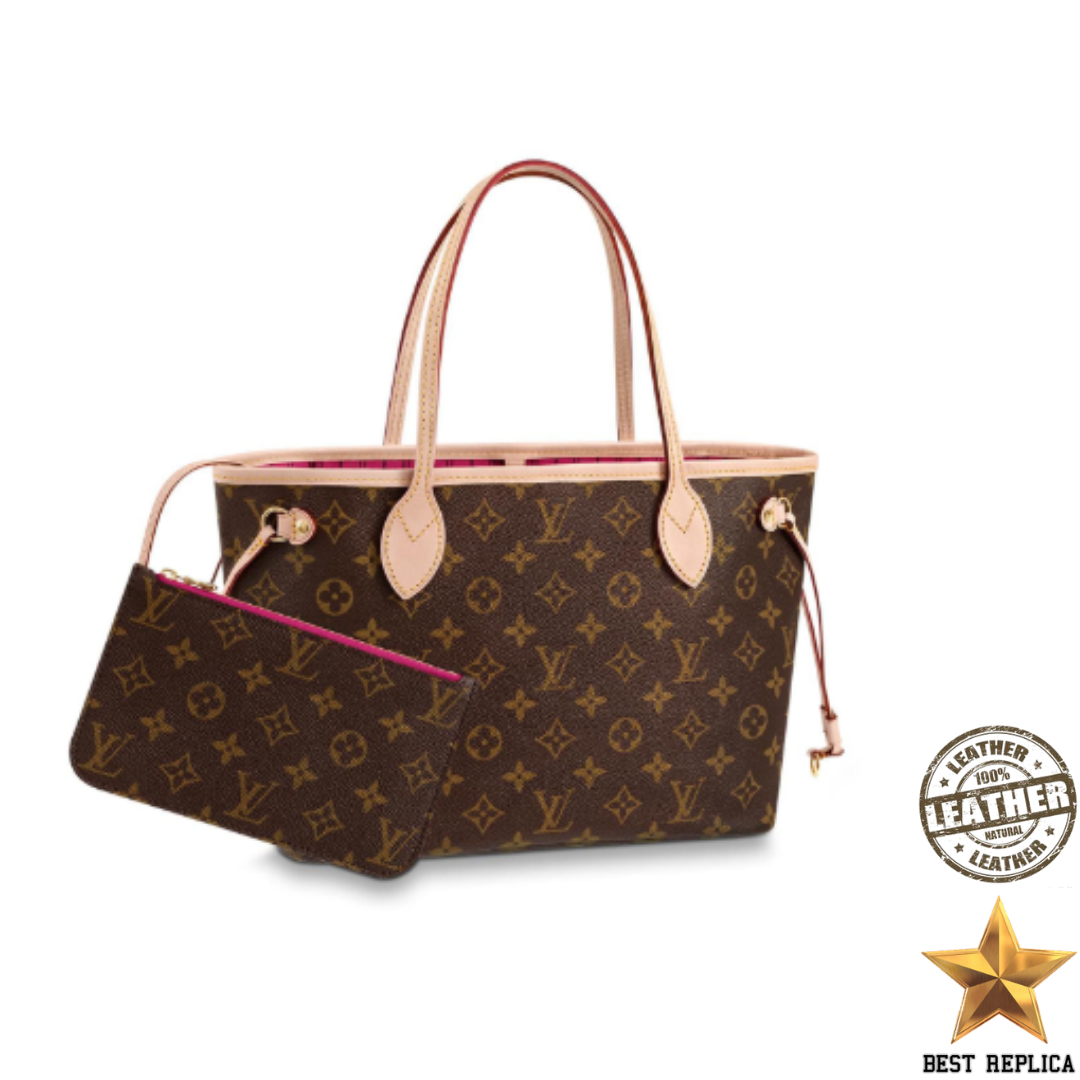 replica louis vuitton neverfull pm monogram iconic luxury bag classic silhouette buvola