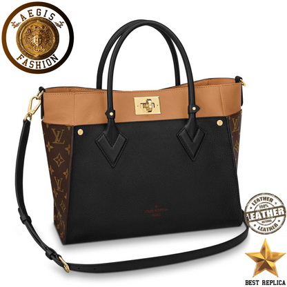 replica louis vuitton on my side black luxury designer handbag buvola