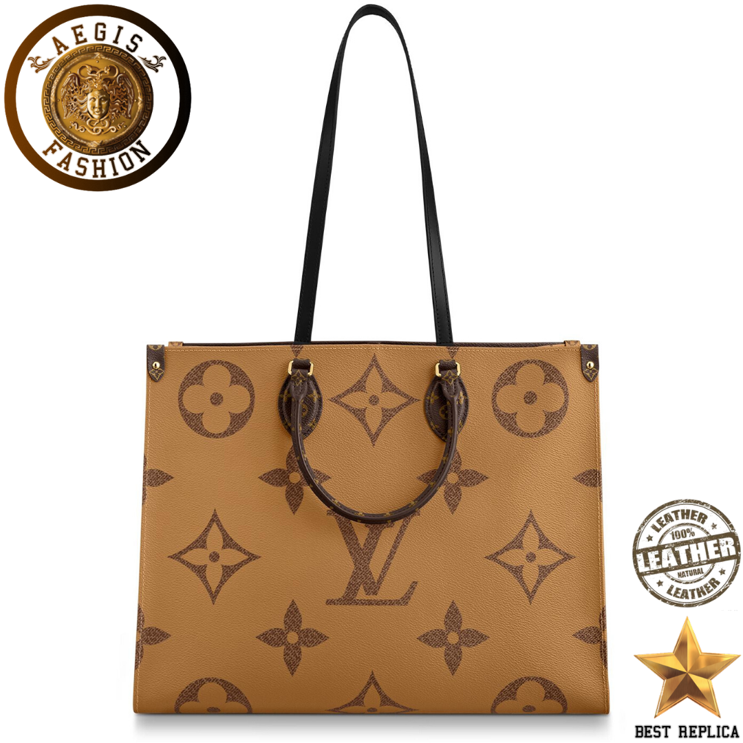 replica monogram reverse louis vuitton onthego gm high end tote handbag buvola