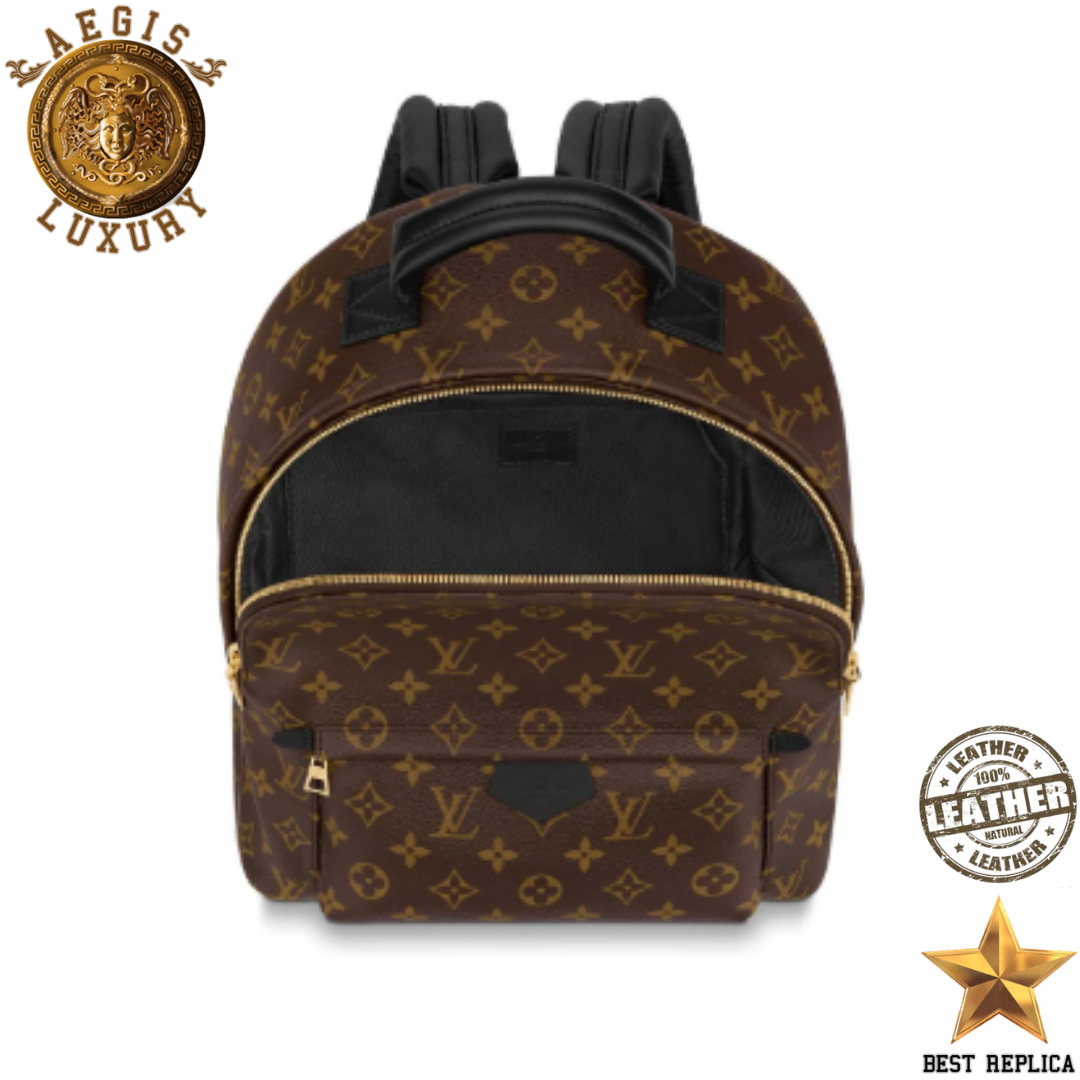replica louis vuitton palm springs mm monogram canvas stylish modern luxury backpack buvola