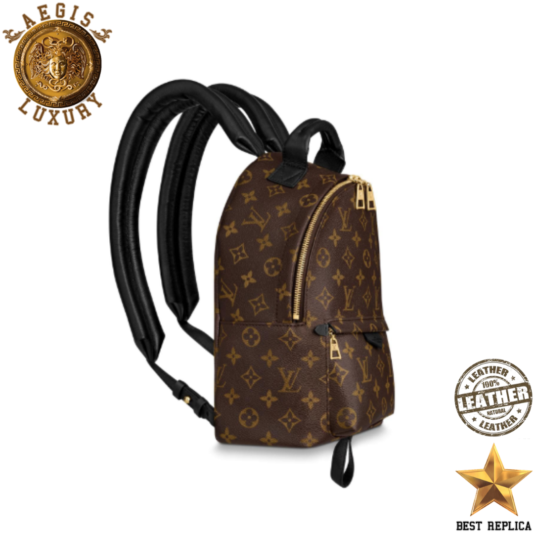 replica palm springs pm monogram canvas louis vuitton stylish luxury backpack everyday use buvola