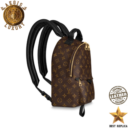 replica palm springs pm monogram canvas louis vuitton stylish luxury backpack everyday use buvola