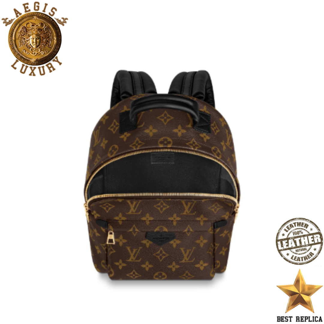 replica louis vuitton palm springs pm monogram canvas modern chic luxury backpack buvola