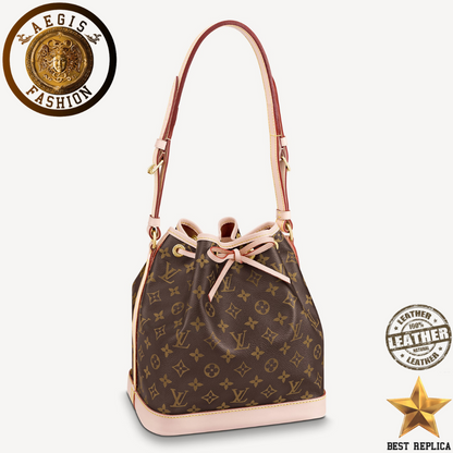 replica louis vuitton petit noe bucket monogram canvas luxury designer handbag buvola