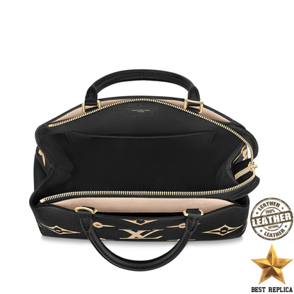 replica louis vuitton petit palais bicolor monogram empreinte leather luxury handbag buvola
