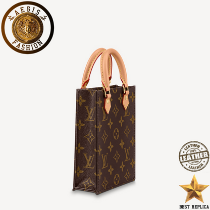 replica louis vuitton petit sac plat monogram structured luxury handbag buvola