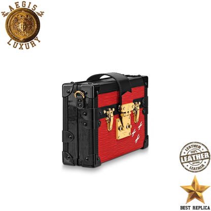 replica louis vuitton petite malle epi leather coquelicot red luxury evening mini bag buvola