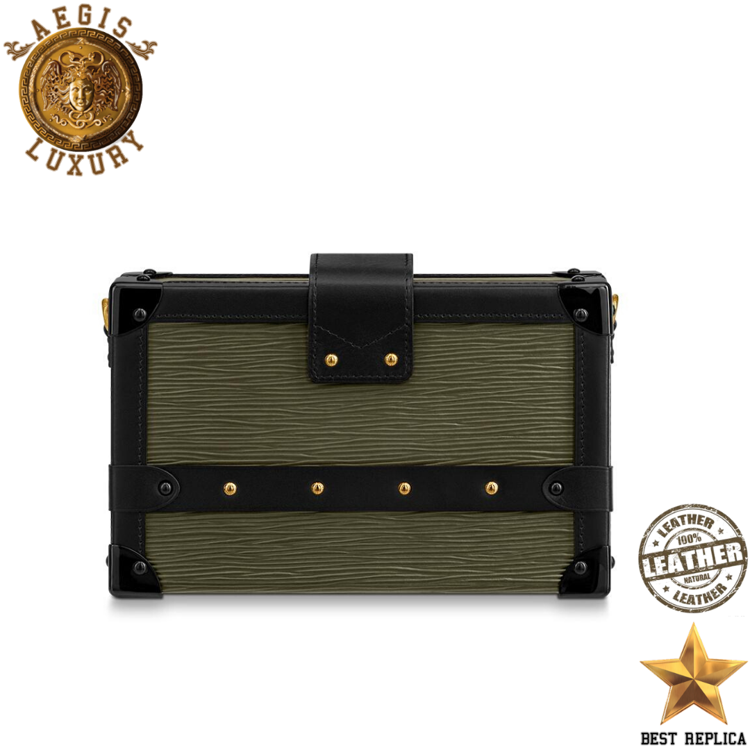 replica louis vuitton petite malle epi leather khaki green luxury evening mini bag buvola