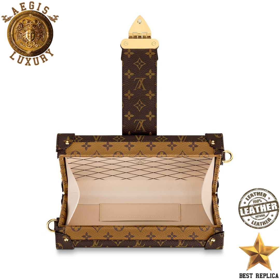 replica louis vuitton petite malle monogram reverse luxury evening mini bag buvola