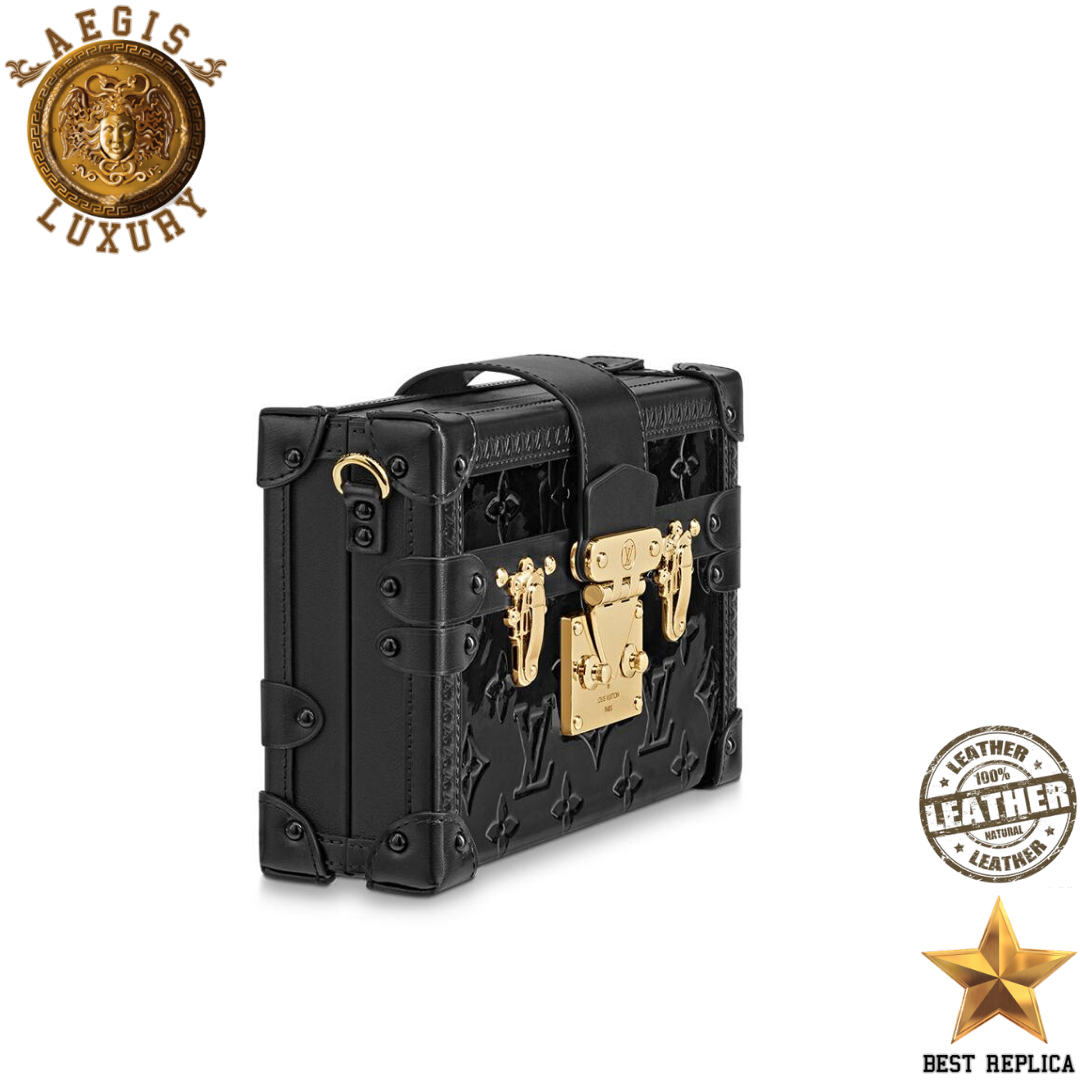 replica monogram vernis leather louis vuitton petite malle premium designer statement bag buvola