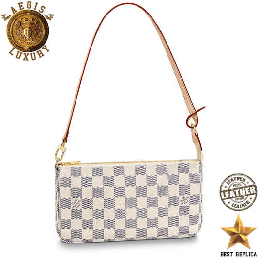 replica louis vuitton pochette accessoires damier azur canvas luxury designer clutch buvola