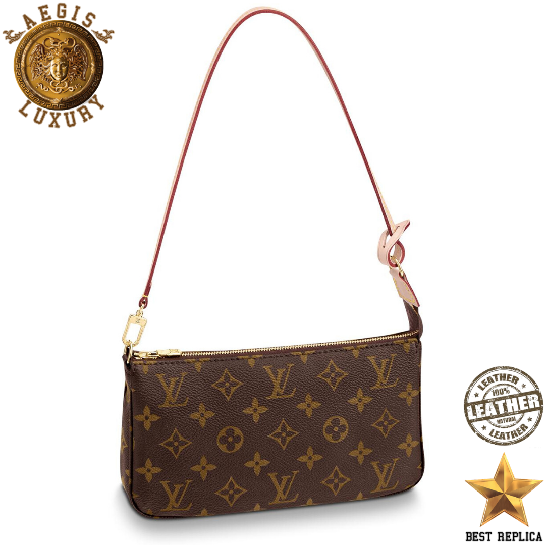 replica louis vuitton pochette accessoires monogram canvas luxury designer clutch buvola