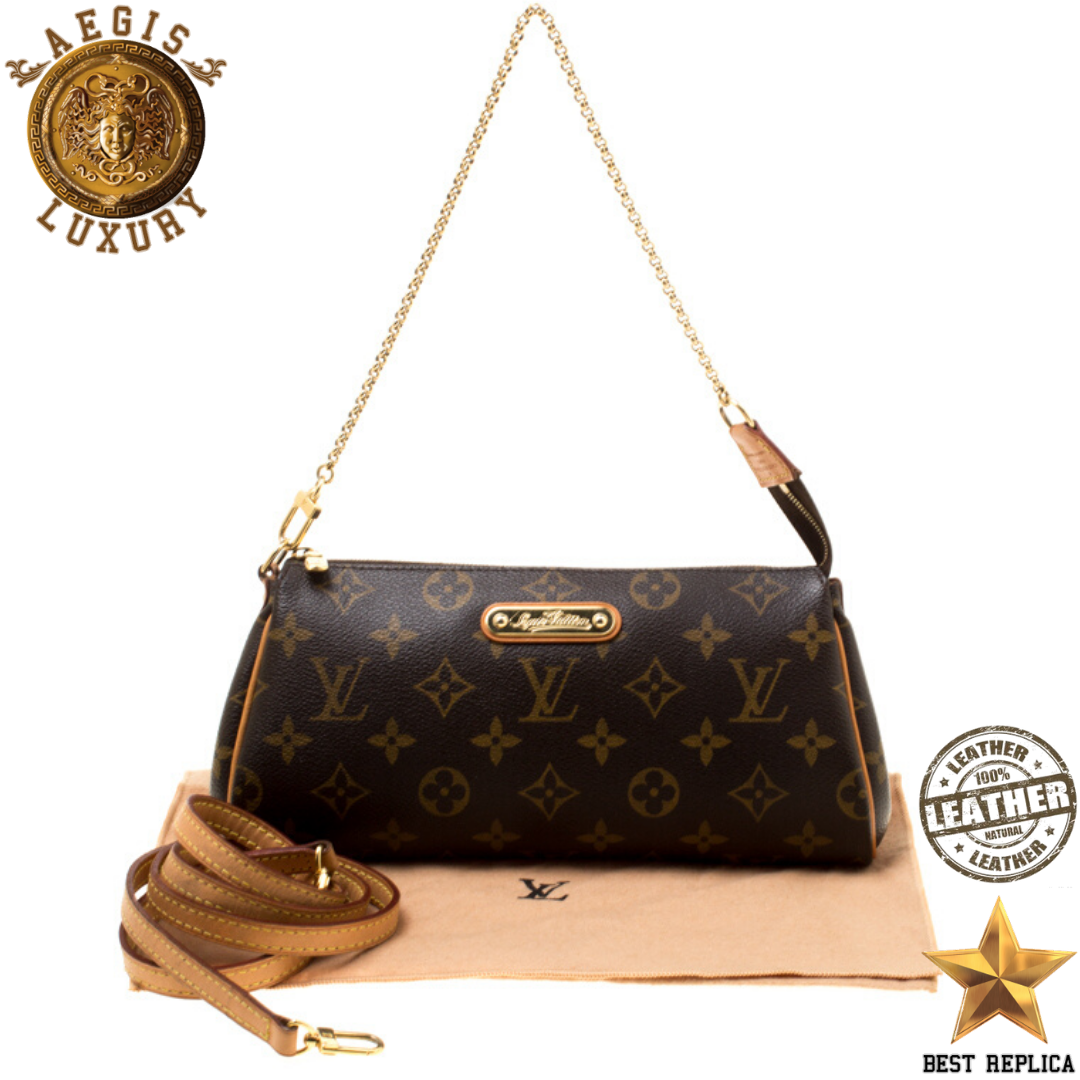 replica lv monogram canvas pochette eva premium crossbody and shoulder bag buvola