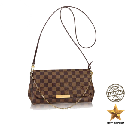 replica louis vuitton pochette favorite mm damier ebene canvas luxury designer bag vaelia luxury