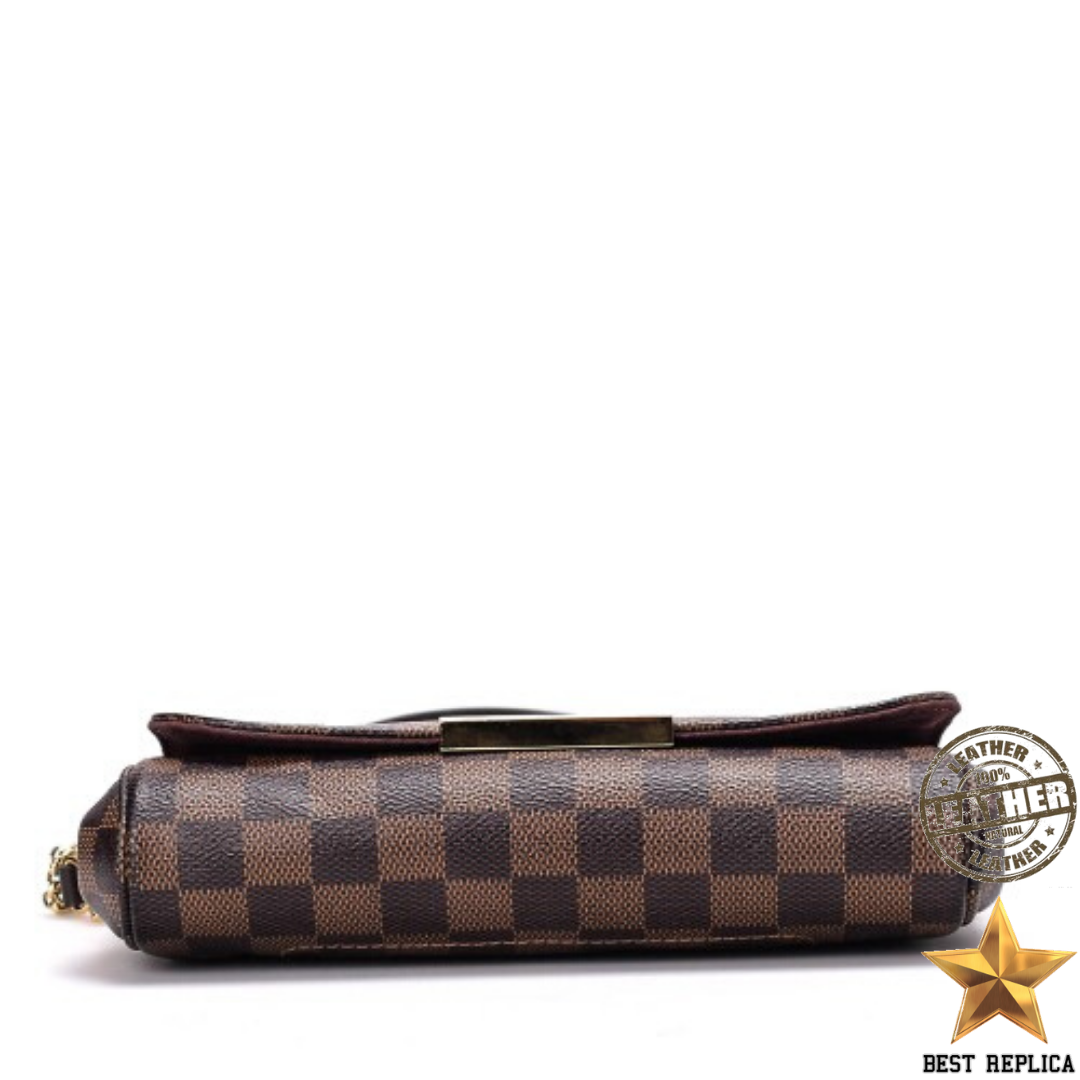 replica damier ebene canvas pochette favorite mm louis vuitton luxury handbag iconic classic design vaelia luxury