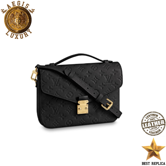 replica louis vuitton pochette metis monogram empreinte leather black luxury designer crossbody bag buvola