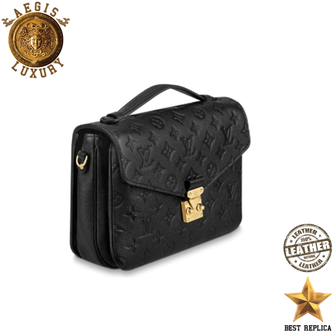 replica pochette metis empreinte leather black louis vuitton structured luxury handbag premium style buvola