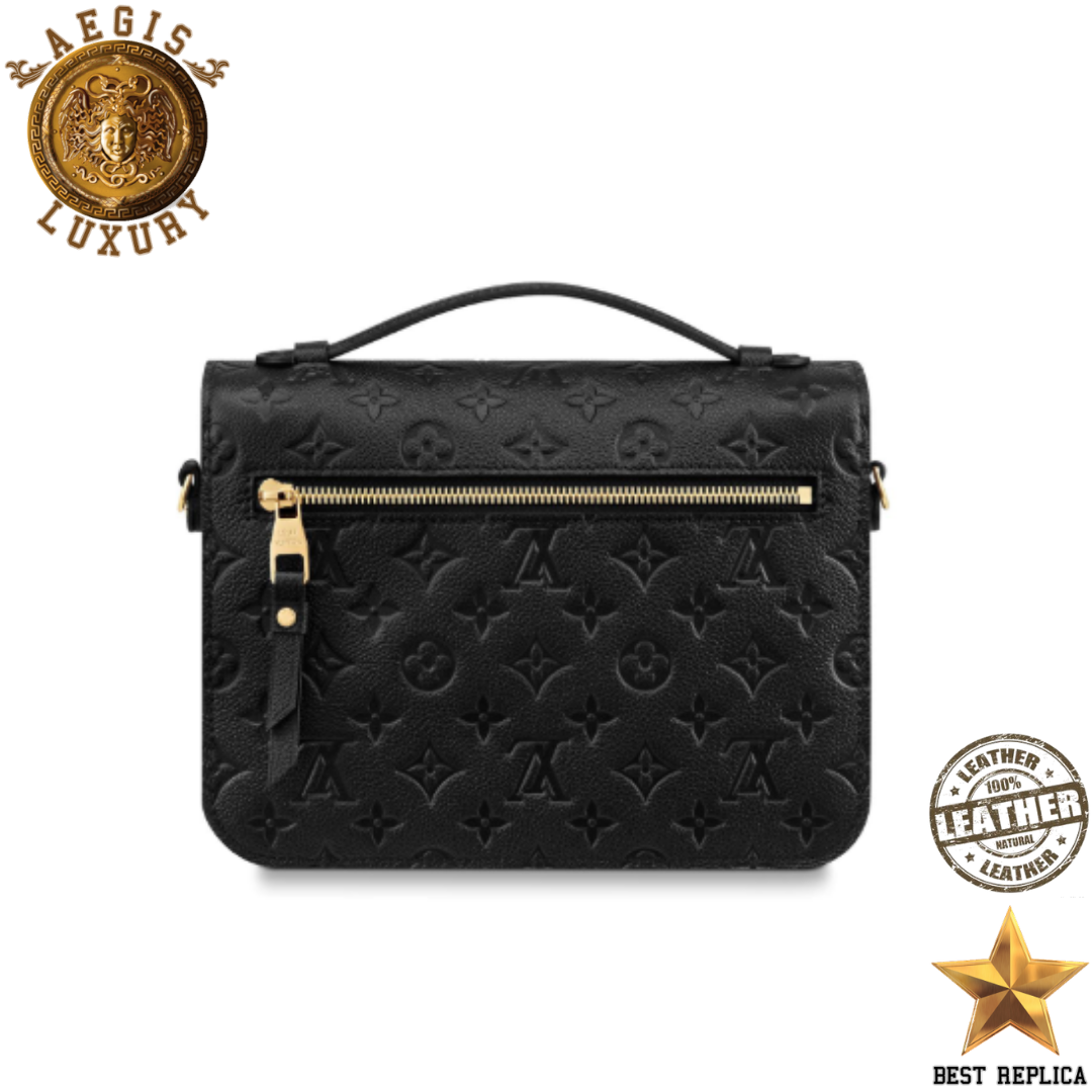 replica lv monogram empreinte black pochette metis leather designer bag elegant accessory buvola