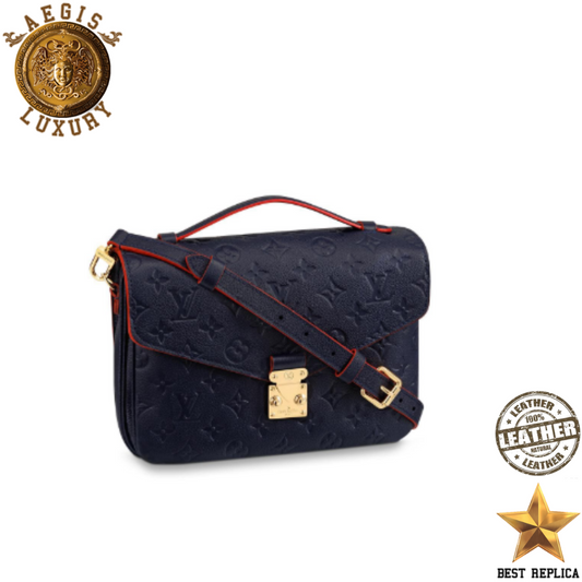 replica louis vuitton pochette metis empreinte leather marine rouge luxury designer crossbody bag buvola