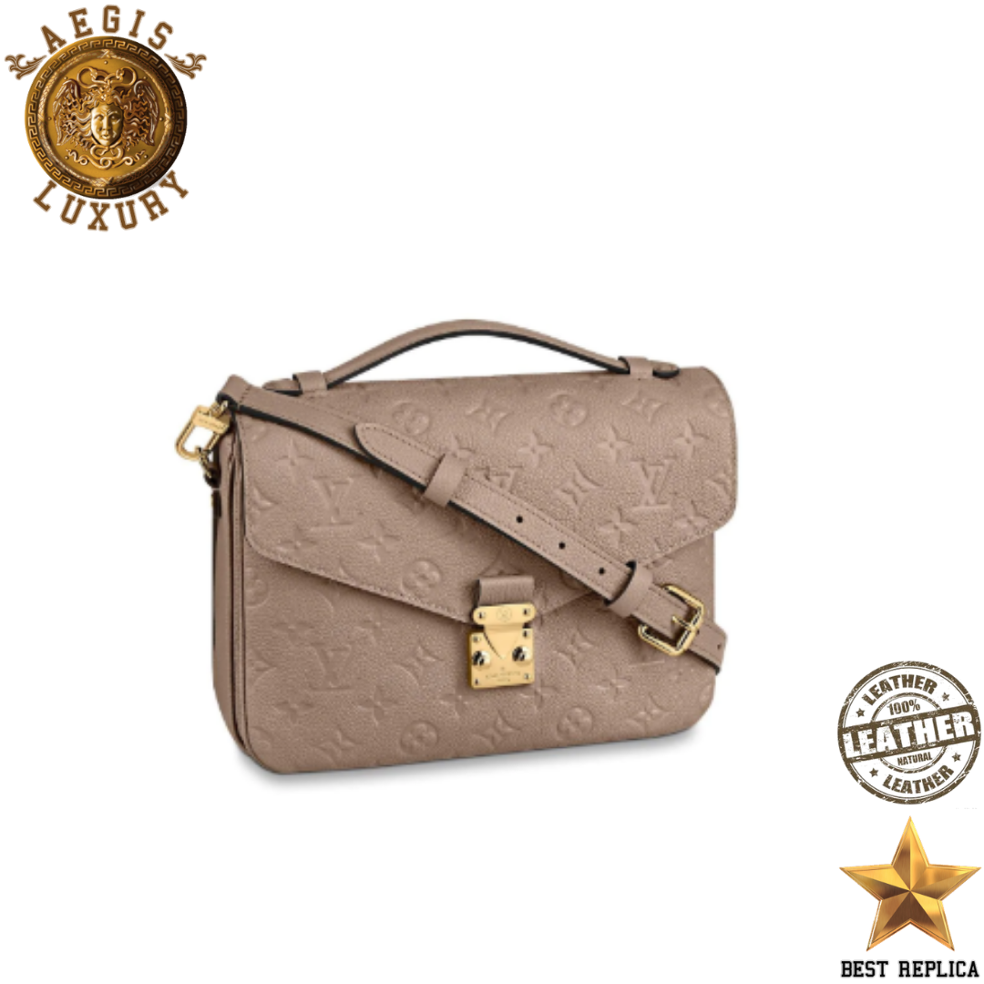replica louis vuitton pochette metis empreinte leather tourterelle luxury designer crossbody bag buvola