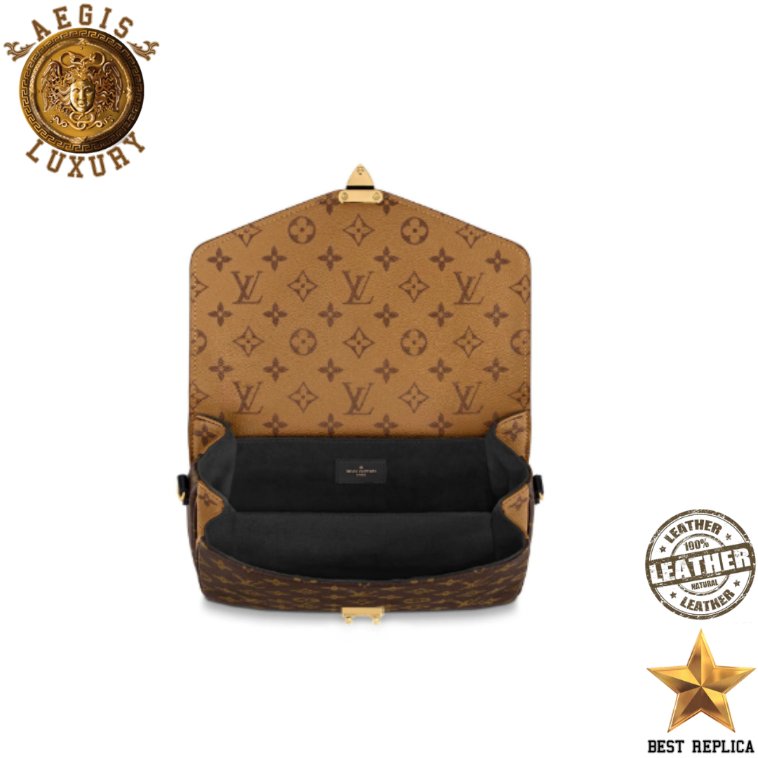 replica louis vuitton pochette metis reverse monogram canvas luxury shoulder bag elegant style buvola