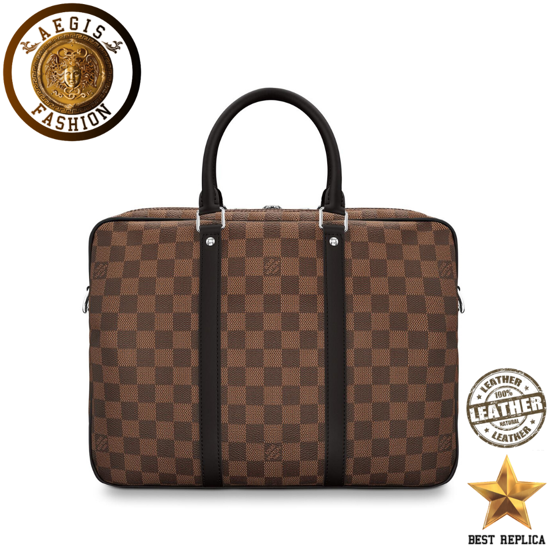 replica damier ebene canvas louis vuitton porte documents voyage pm premium business bag buvola
