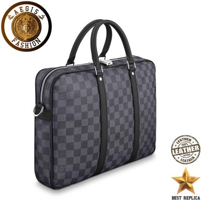 replica damier graphite canvas louis vuitton porte documents voyage pm premium business bag buvola