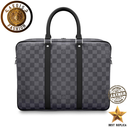 replica louis vuitton porte documents voyage pm damier graphite luxury office briefcase buvola