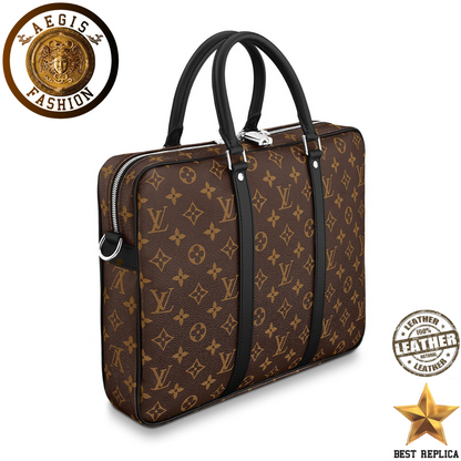 replica monogram macassar canvas louis vuitton porte documents voyage pm premium business bag buvola