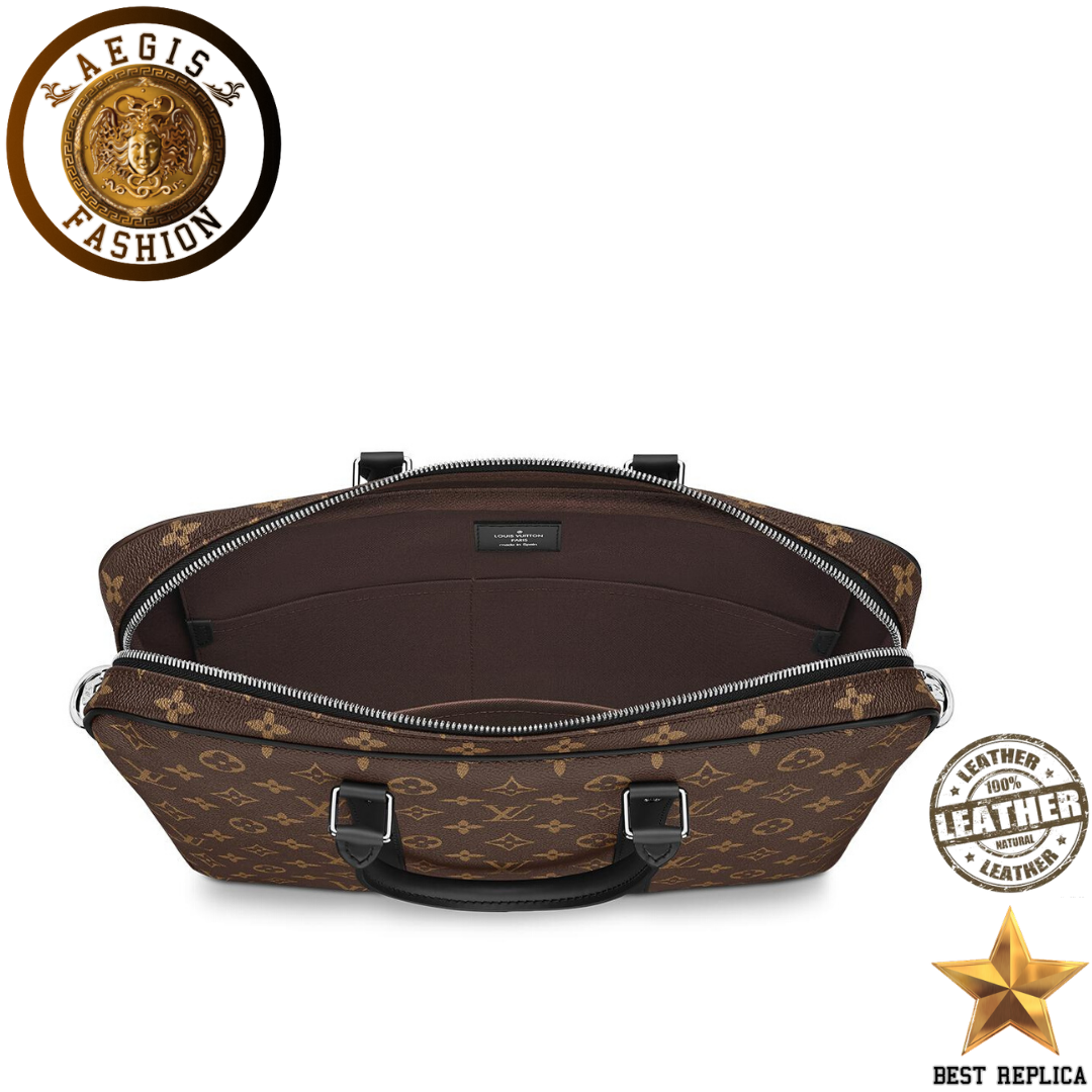 replica monogram macassar louis vuitton porte documents voyage pm stylish high end work bag buvola