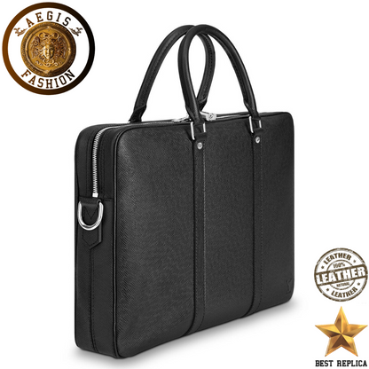 replica taiga leather louis vuitton porte documents voyage pm premium business bag buvola