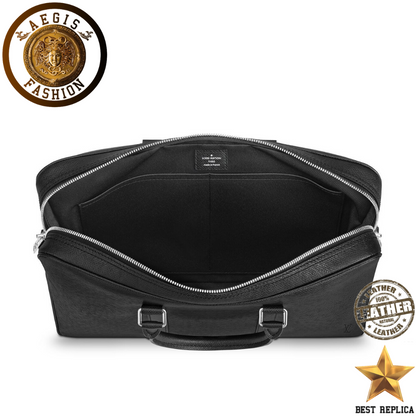 replica taiga leather louis vuitton porte documents voyage pm stylish high end work bag buvola