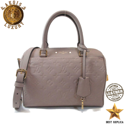 replica louis vuitton speedy bandouliere 25 empreinte leather tourterelle luxury designer handbag buvola