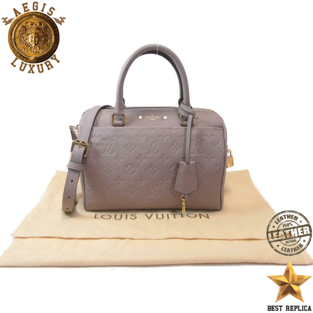 replica lv speedy 25 empreinte leather tourterelle premium designer crossbody and shoulder bag buvola