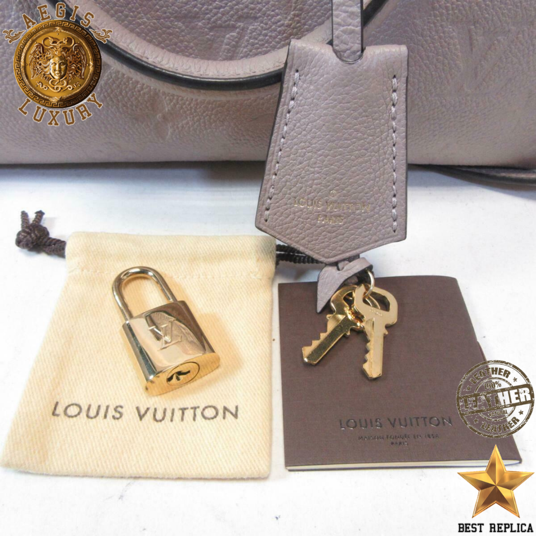 replica monogram empreinte leather tourterelle speedy 25 louis vuitton luxury compact handbag buvola
