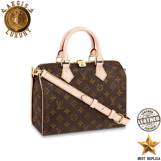 replica louis vuitton speedy bandouliere 25 monogram canvas luxury designer handbag buvola