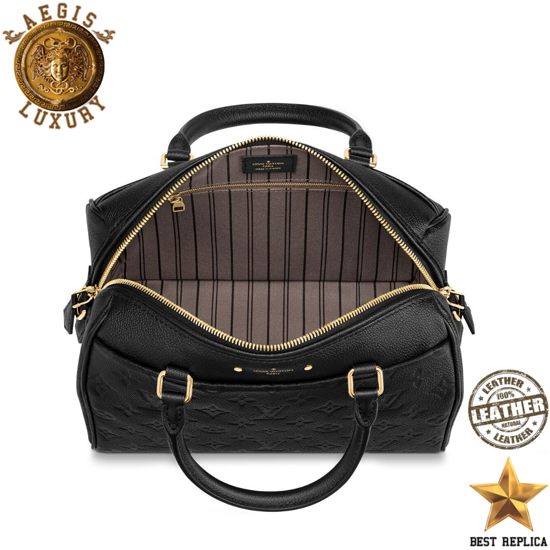 replica monogram empreinte leather black louis vuitton speedy 25 premium designer handbag buvola